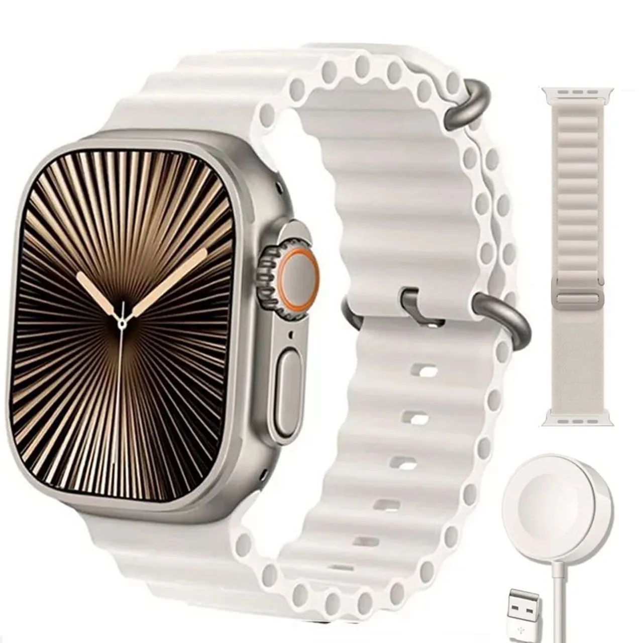 Relógio Smartwatch t10 ultra 2 com 2 pulseiras  - Foto 3