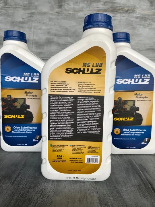 Óleo para Compressor Pistão 1L Ms Lub Schulz - Pronta entrega