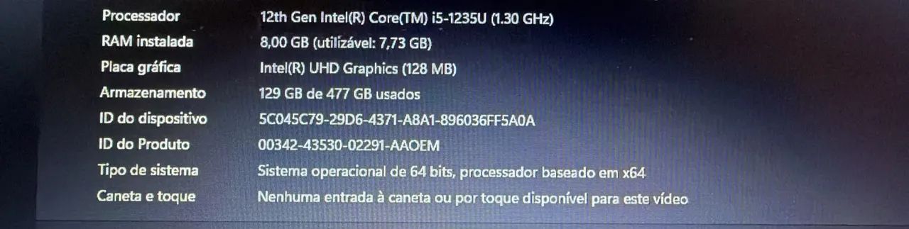 Notebook Lenovo IdeaPad 1i - Core i5 12ª geração, 8 GB RAM, SSD 512 GB - Foto 5