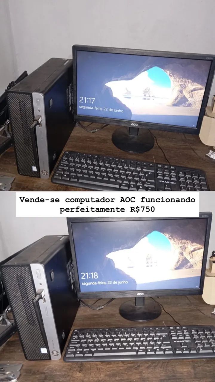 computador AOC funcionando perfeitamente 