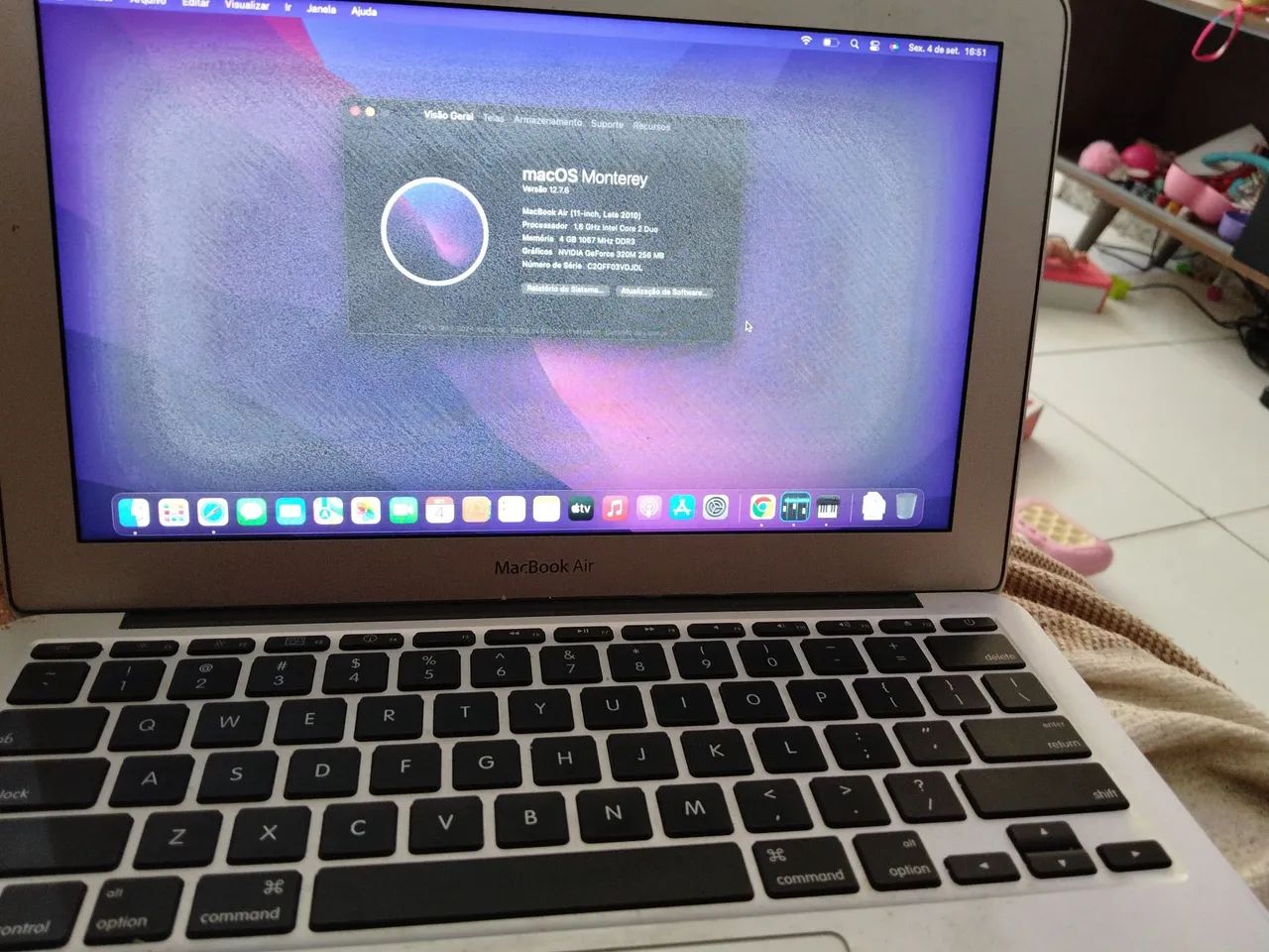 MacBook Air  4GB RAM / 128GB SSD - Atualizado c/ Monterey - Foto 3