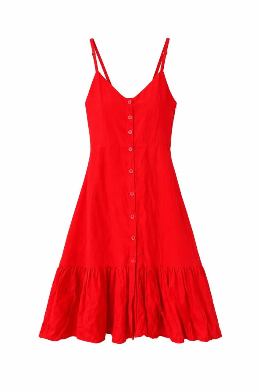 Vestido MIDI vermelho
