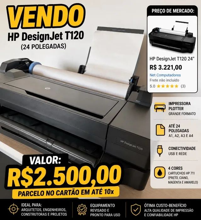 IMPRESSORA PLOTER Hp DesinJet T120