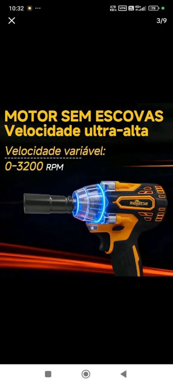 Chave de impacto Elétrica Rhovix Star - Foto 3