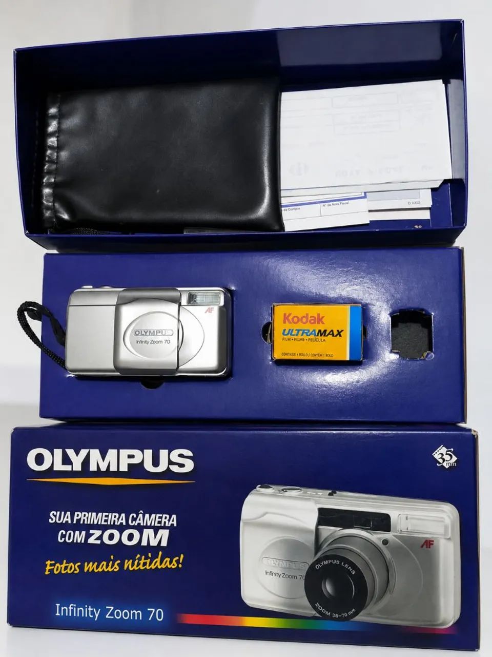 Olympus Infinity Zoom 70 Completa | Caixa, Nota Fiscal e Garantia