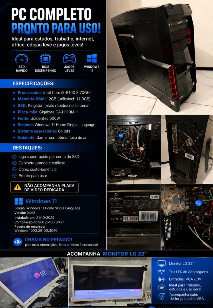 Vendo computador 