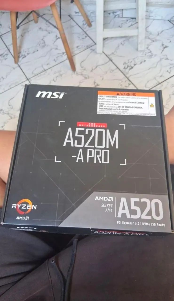 Placa mãe MSI A520 nova, usada para teste