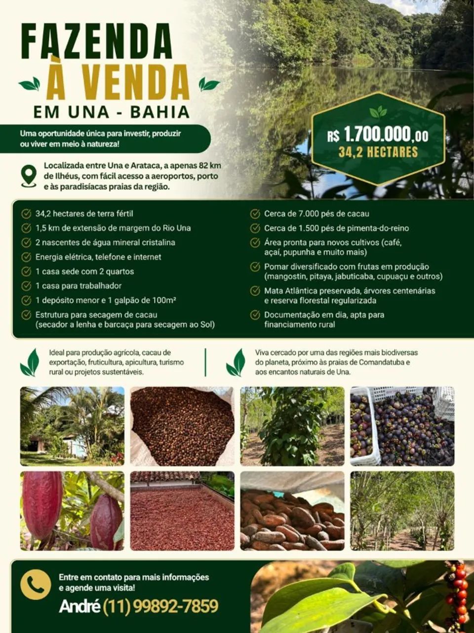 FAZENDA A VENDA - UNA - BAHIA