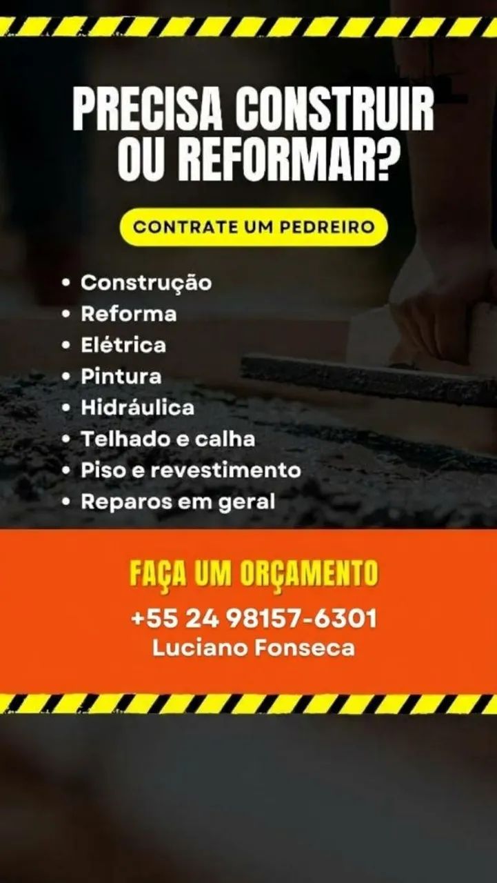 Pedreiro Profissional e Reformas em Geral.