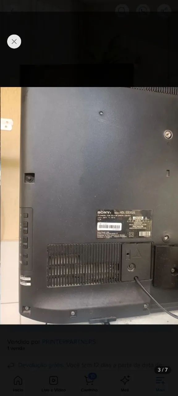 Tv Sony bravia LCD 32 polegadas com defeito fantasma so troca a placa dos HDMI  - Foto 2