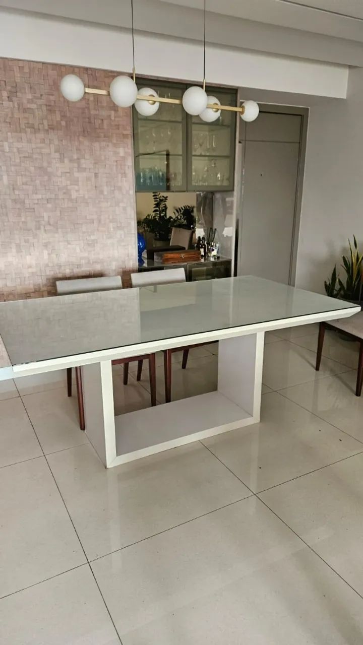Mesa de jantar em laca com 6 cadeiras - Foto 2