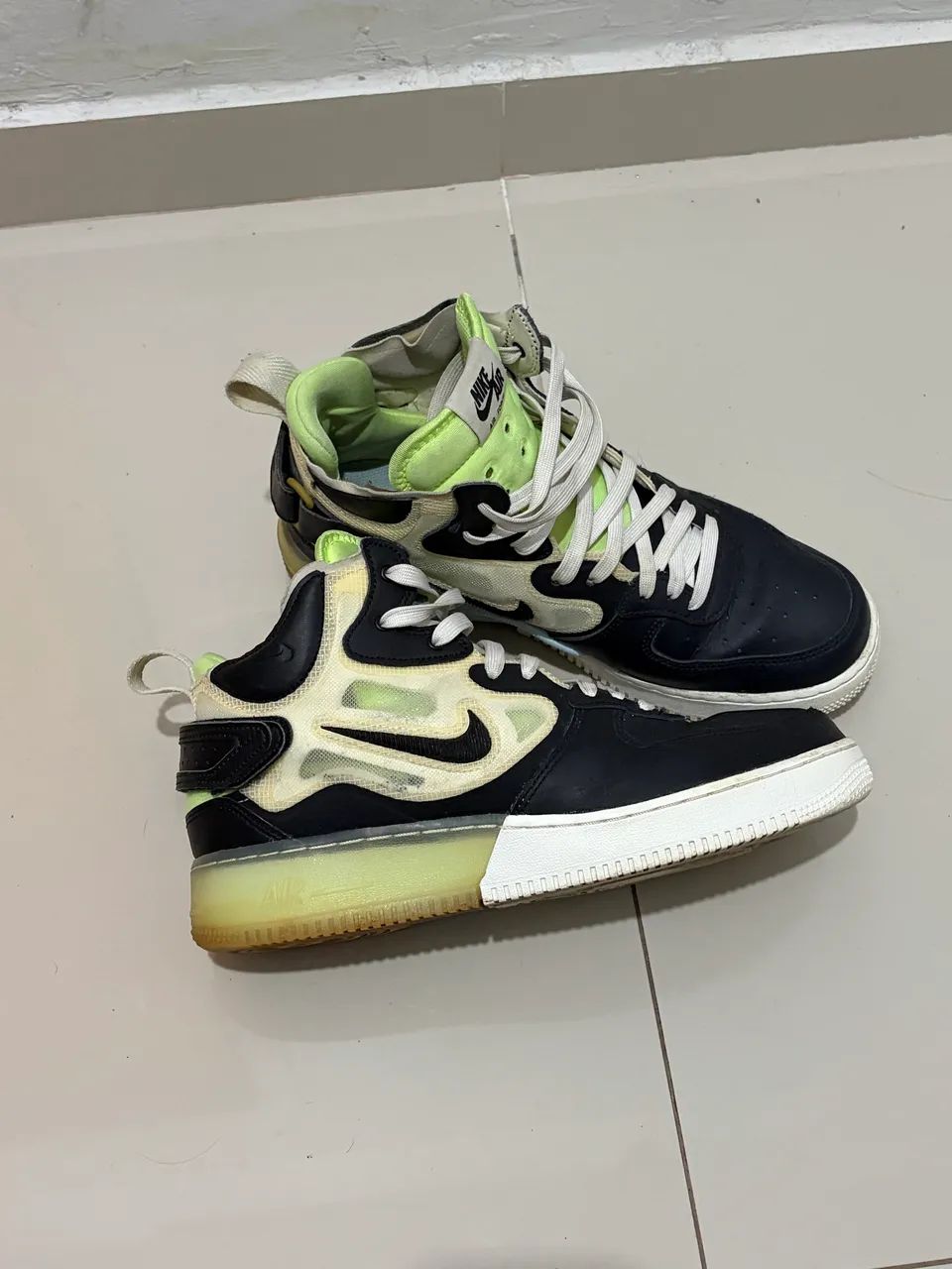 Nike air force 1 mid react black neon - Foto 4
