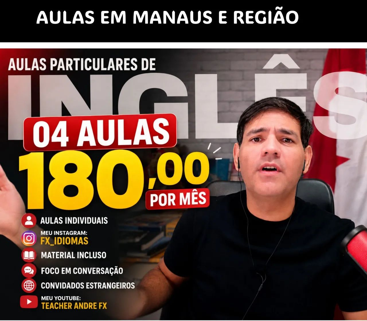 FOCO CONVERSAÇÃO AULAS INGLÊS EM MANAUS E REGIÃO