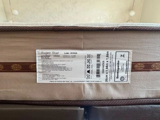 Cama Queen King Star + Colchão Super Star - Excelente Estado - Foto 2