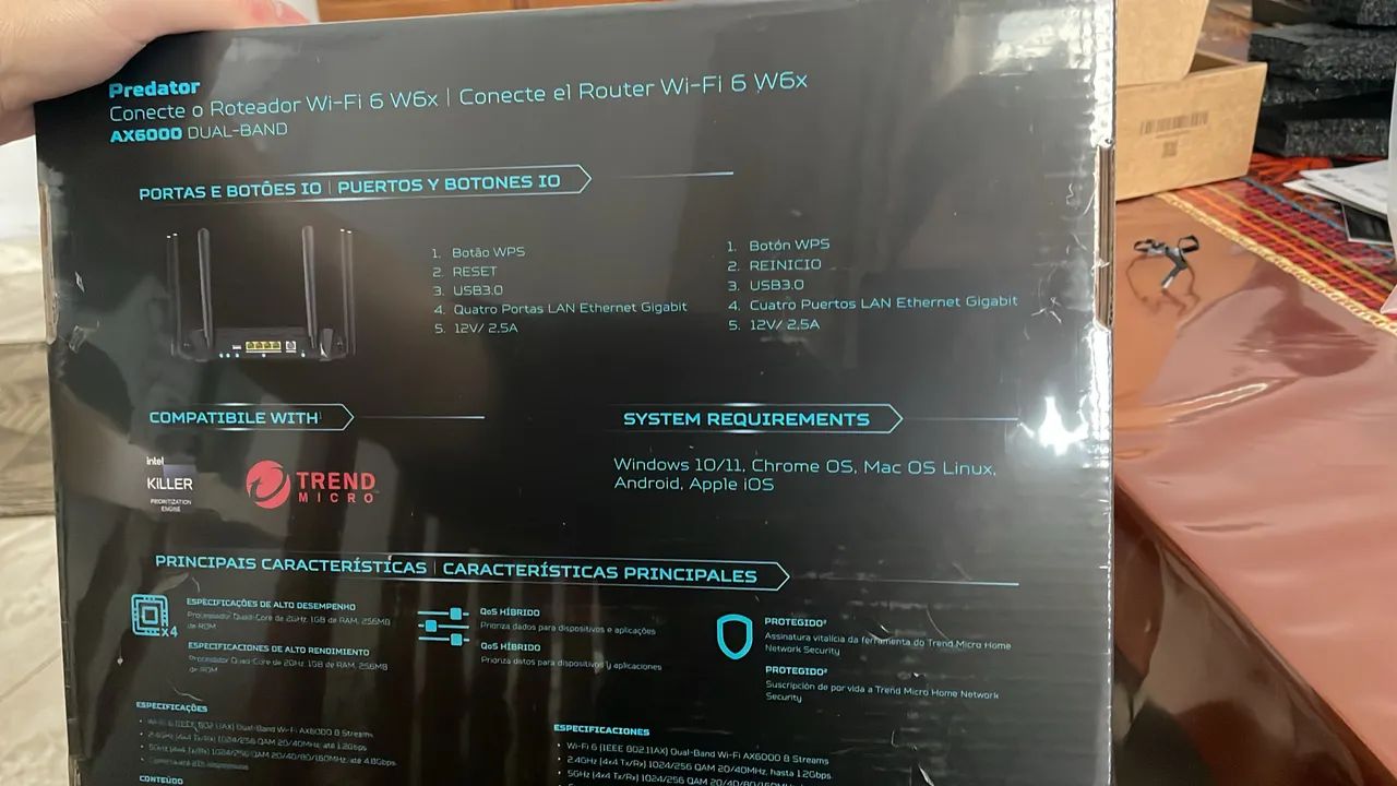 Vendo Roteador W6X Gamer Predator
