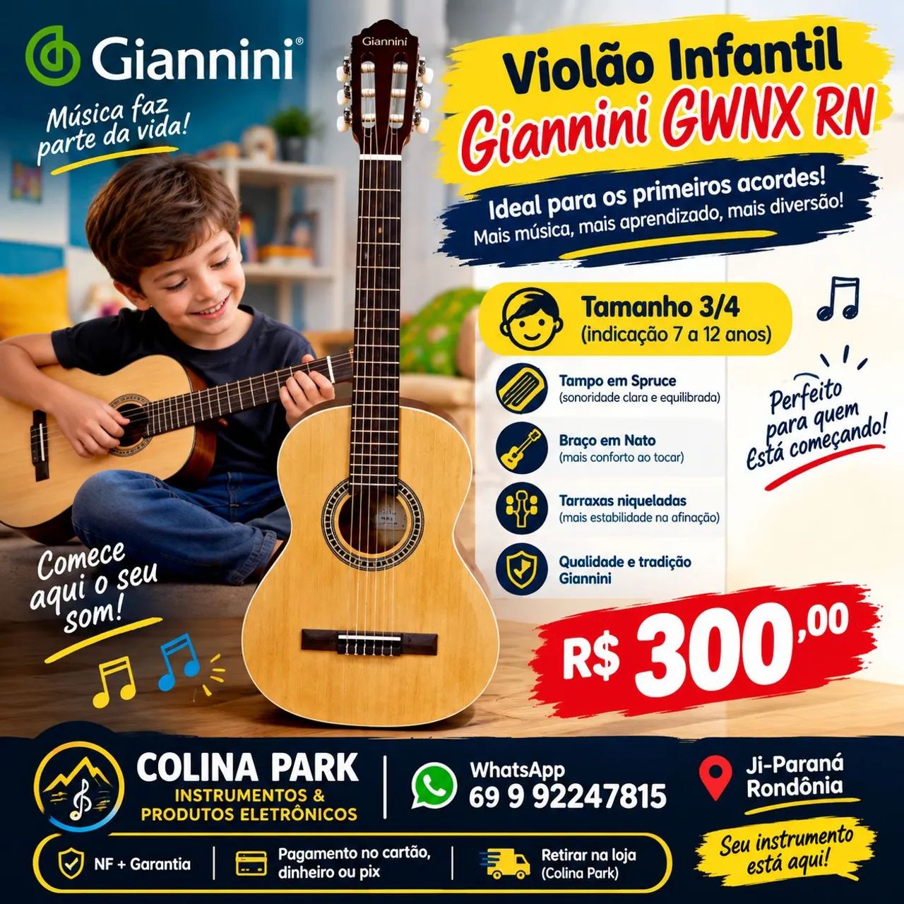 Violão Giannini Infantil 