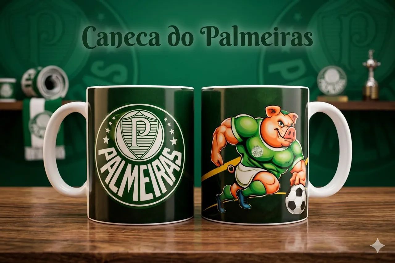 Caneca do Palmeiras cerâmica 325ml a pronta entrega 
