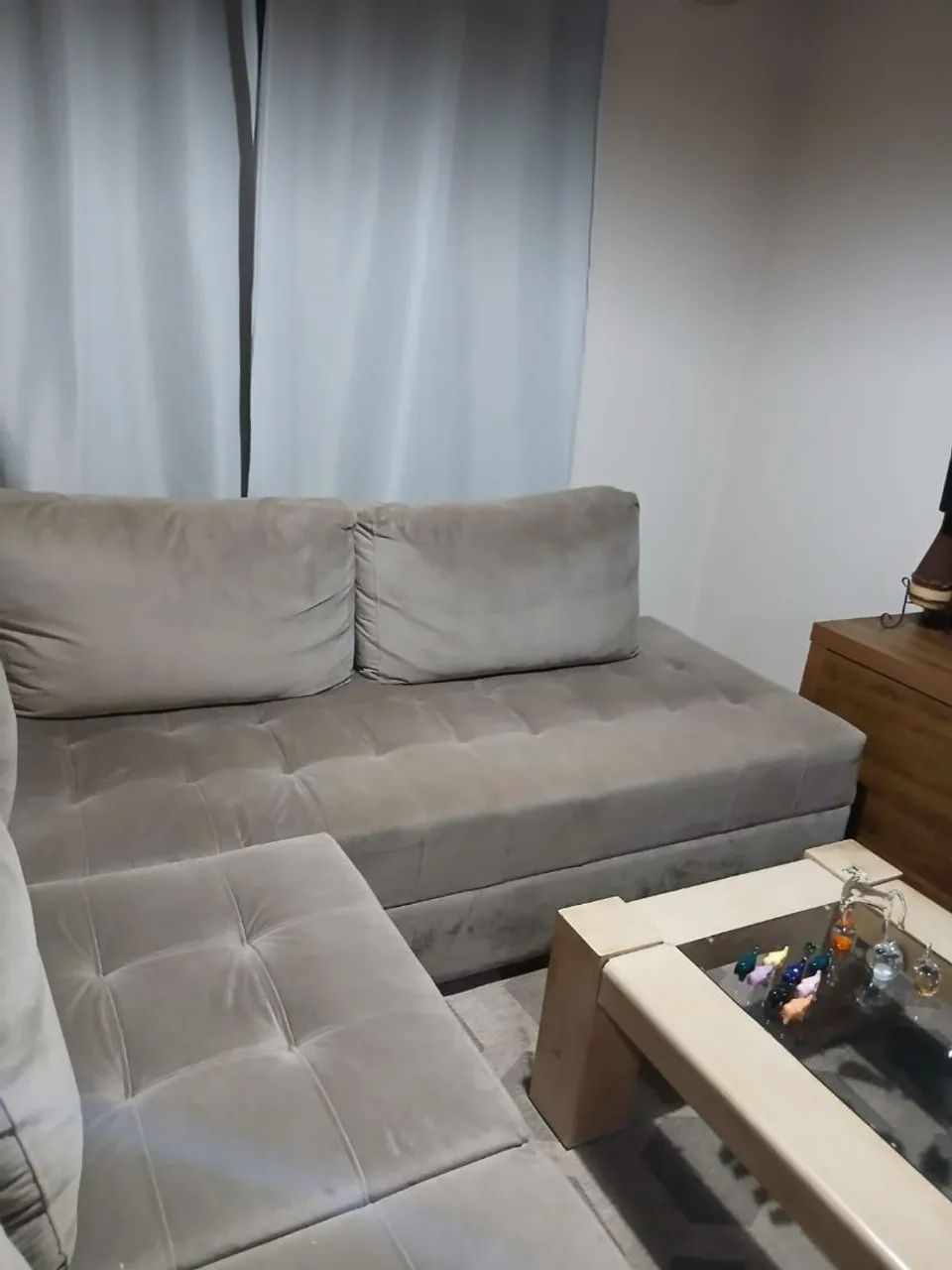 Sofá de Canto em L tipo Suede - Foto 5