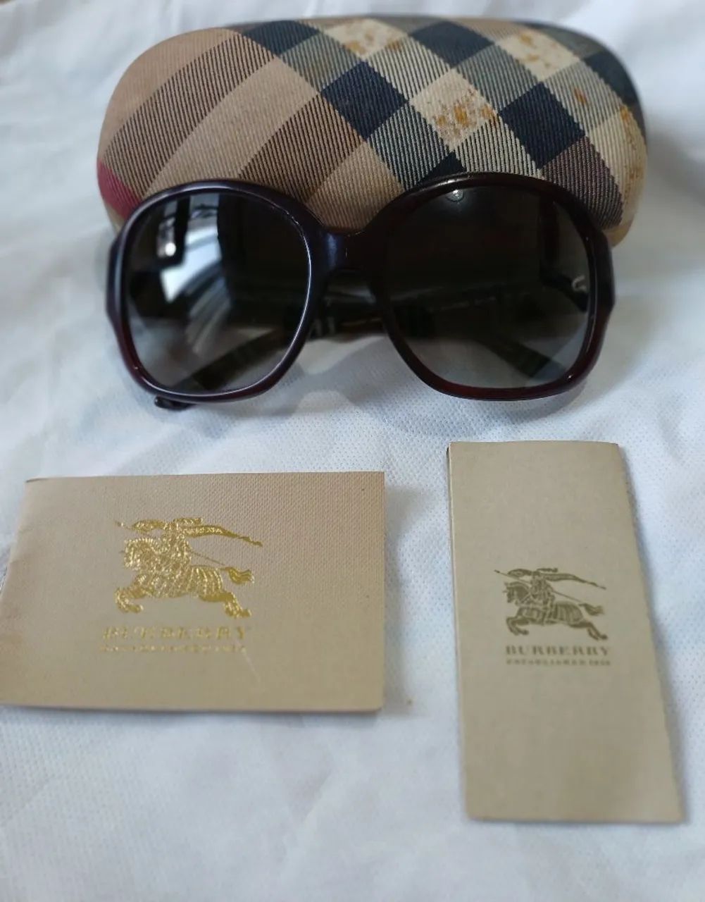 Óculos de Sol Burberry B4058 Original - Bordô com Estojo - Foto 2