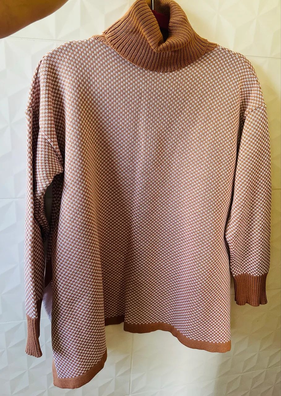 Blusa de Lã xadrez feminina  - Foto 2