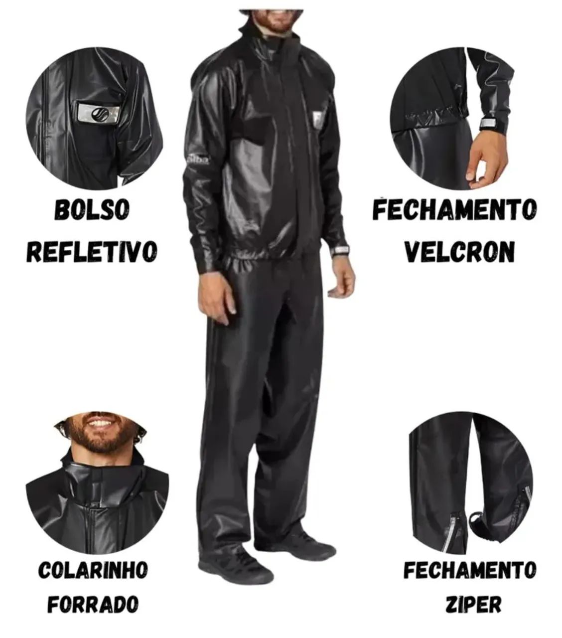 Capa de chuva alba emborrachada  - Foto 5