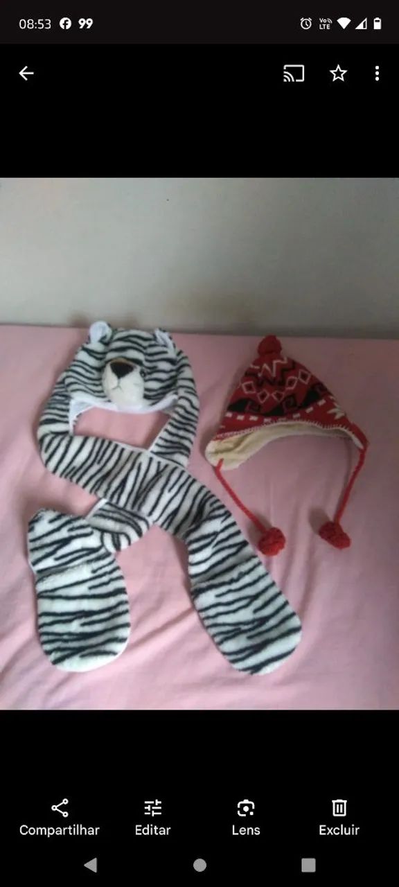 Kit de toucas infantil semi nova 