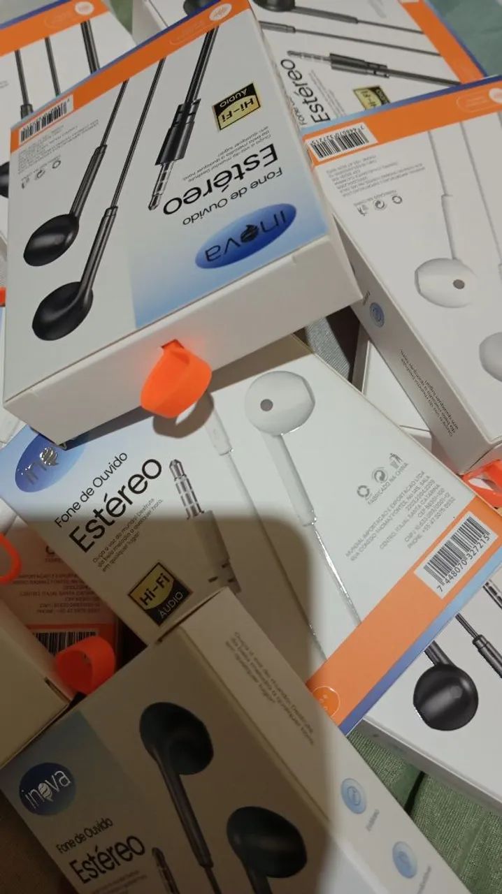 Fone de Ouvido Estéreo Para Tablet Ou Celular Android e iPhone - P2 - Som HD Com Cabo - Foto 3