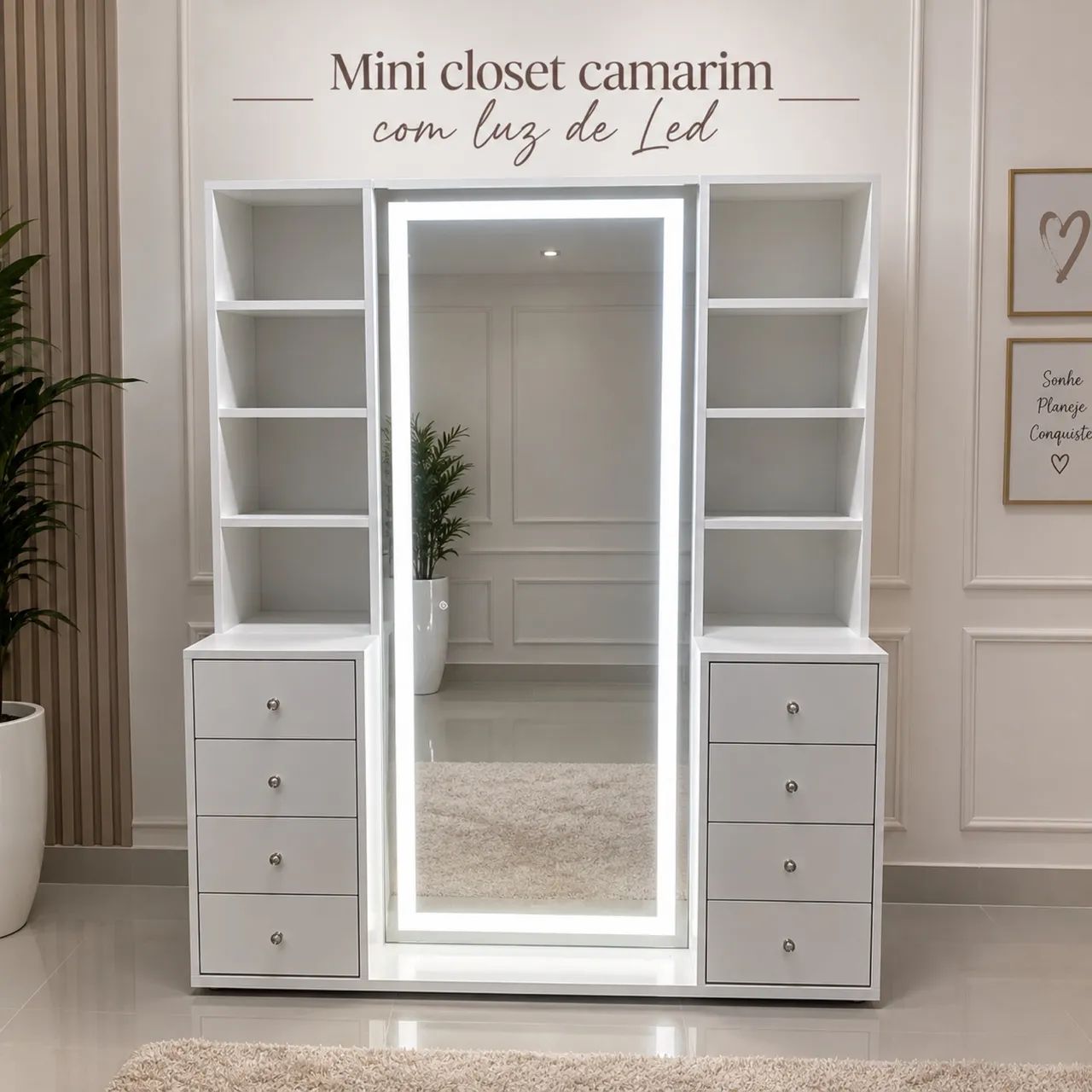 Mini closet camarim - Luz de Led 