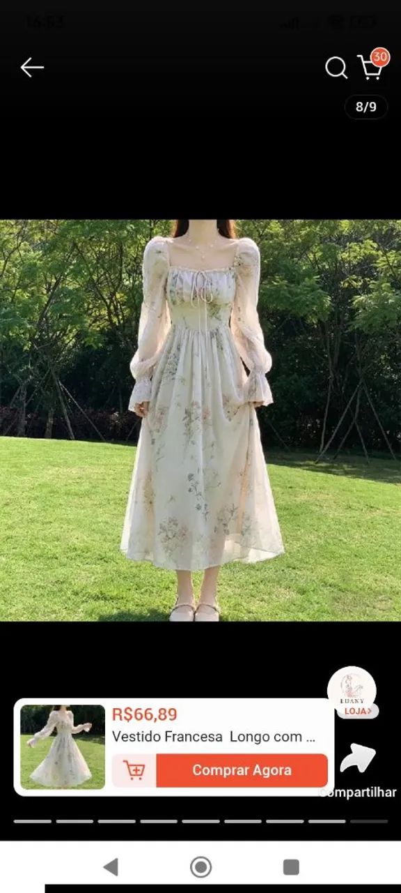 Vestido camponesa lindo.