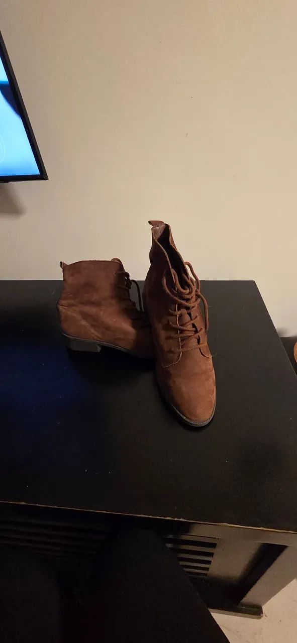 bota coturno arezzo marrom 38
