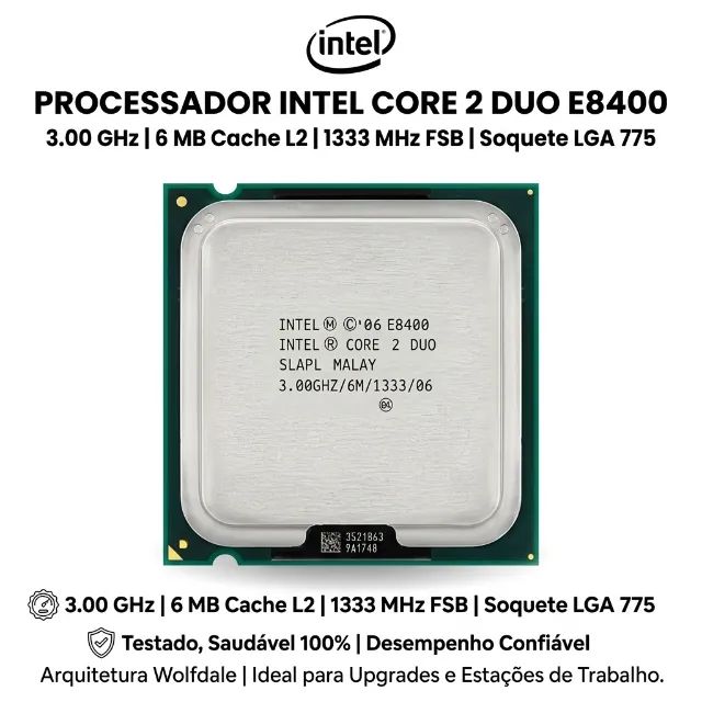 Processador Intel Core 2 Duo E8400 3.0GHz LGA775