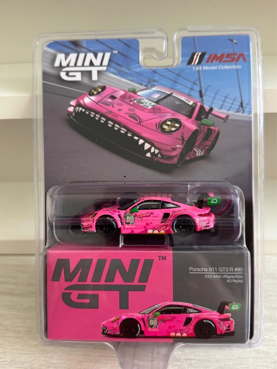 Porsche 911 GT3 R #80 2023 IMSA VIRginia Roxy AO Racing - Mini Gt
