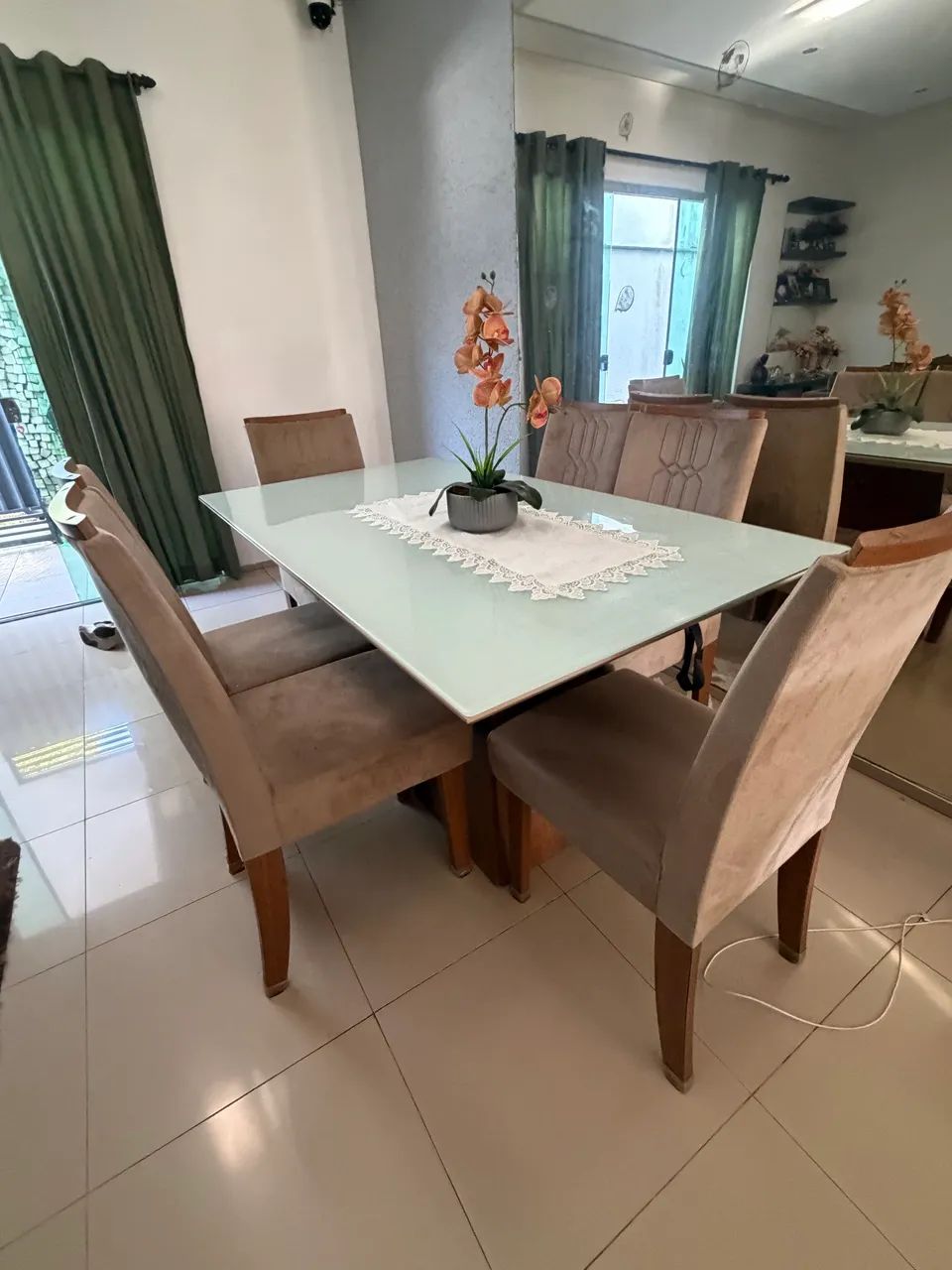 Mesa de Vidro 6 cadeiras  - Foto 4
