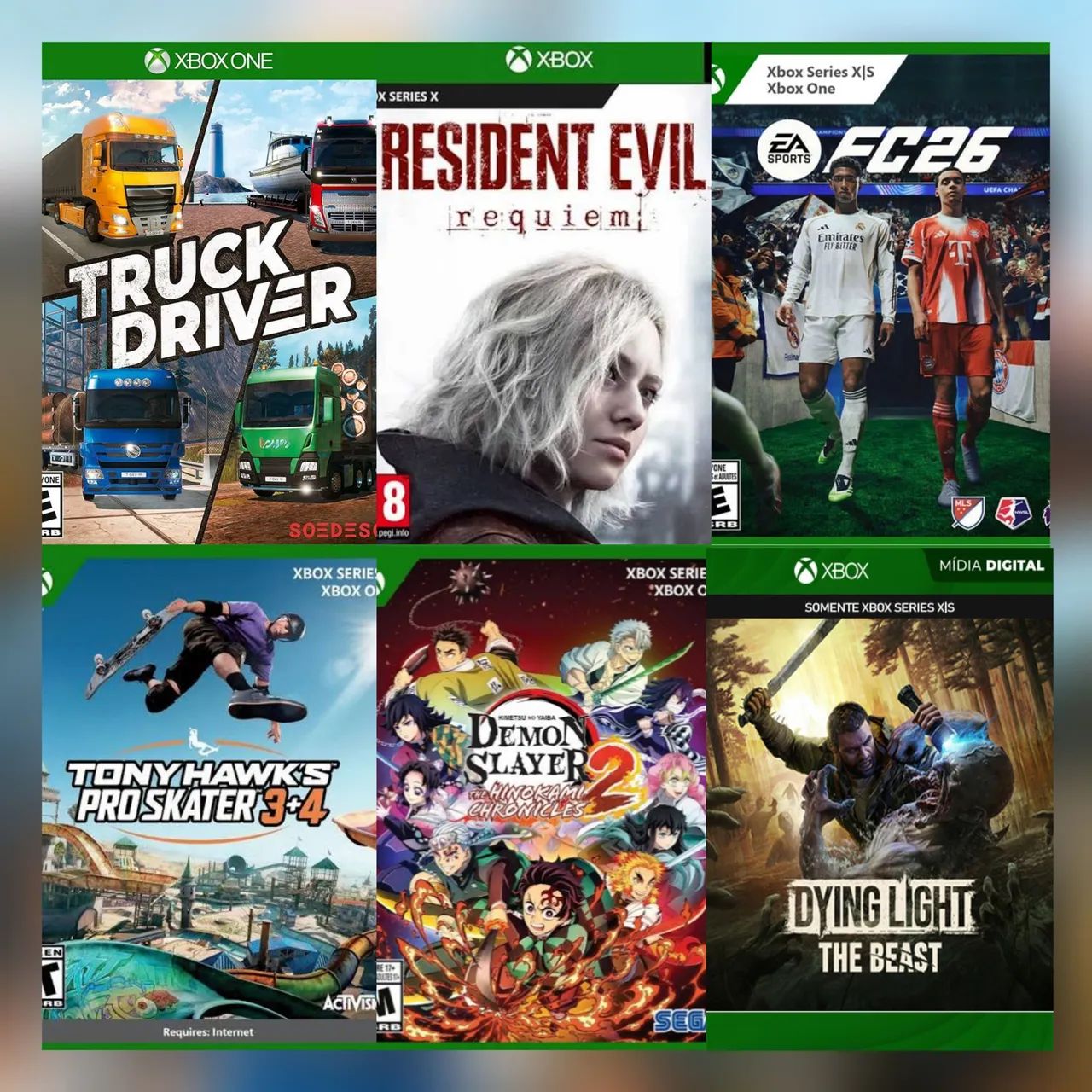 Jogos Xbox one e séries xs