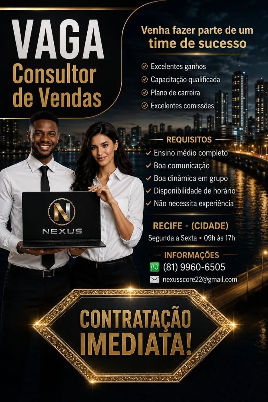 VAGAS DE EMPREGO EM RECIDE  - Foto 2