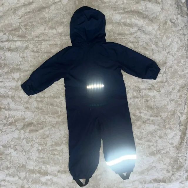 macacão infantil h&m impermeável azul marinho                    - Foto 6