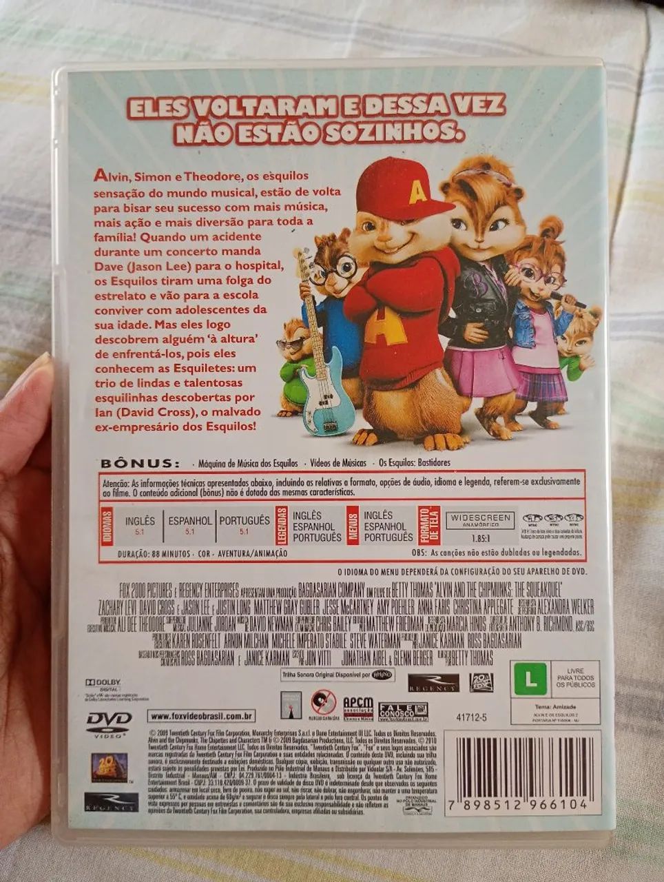 DVD do filme Alvin e os Esquilos 2 - Foto 2