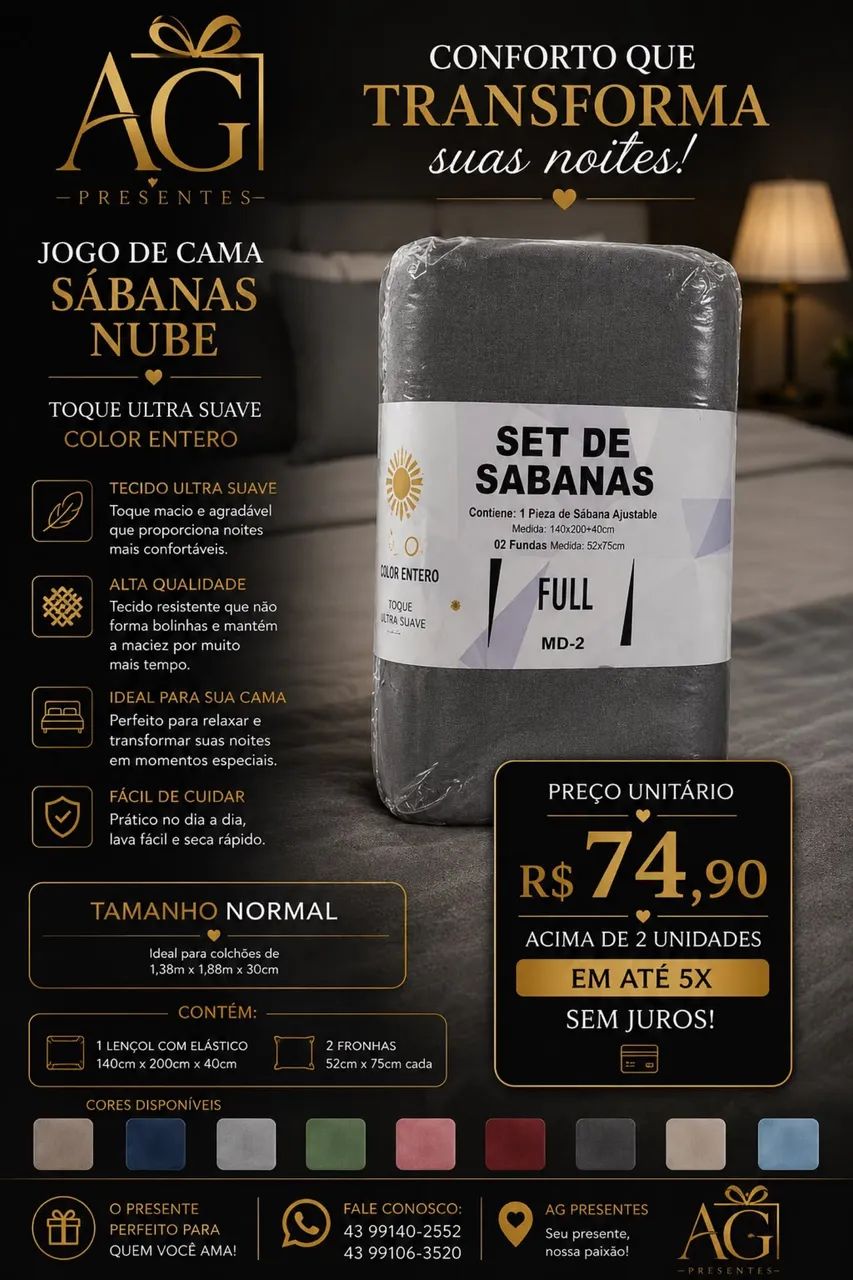 Jogo de Cama Full (Casal)