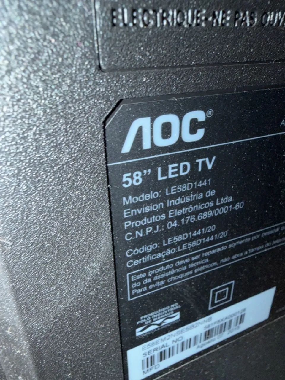 TV  LED AOC 58 Polegadas (Tela Grande - Não é Smart) - Foto 2