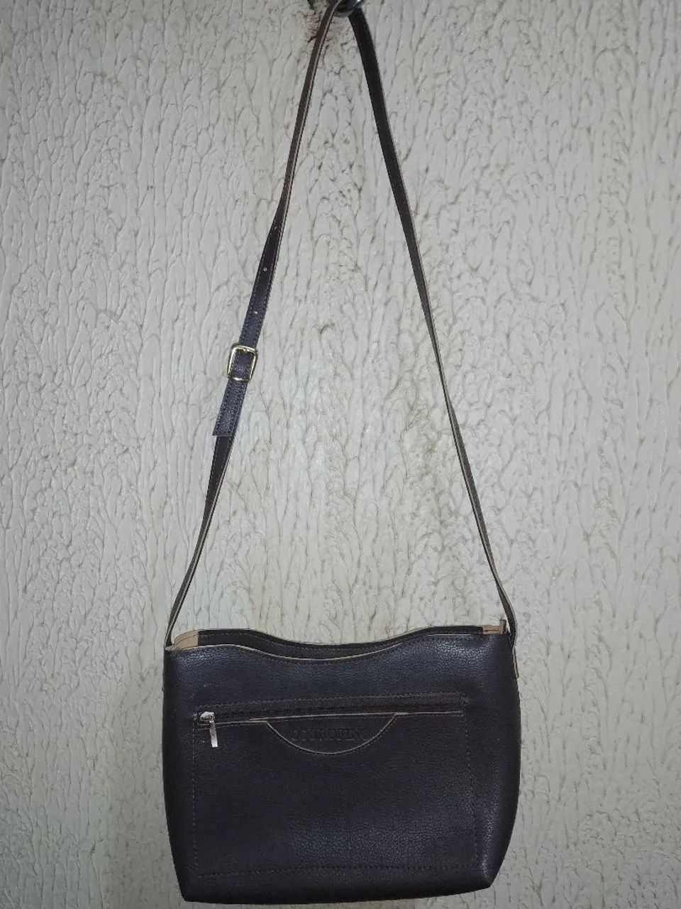 Bolsa transversal Couro Fino- Marrom - Foto 4
