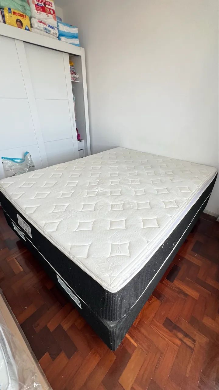 Cama box com colchão queen em perfeito estado  - Foto 5