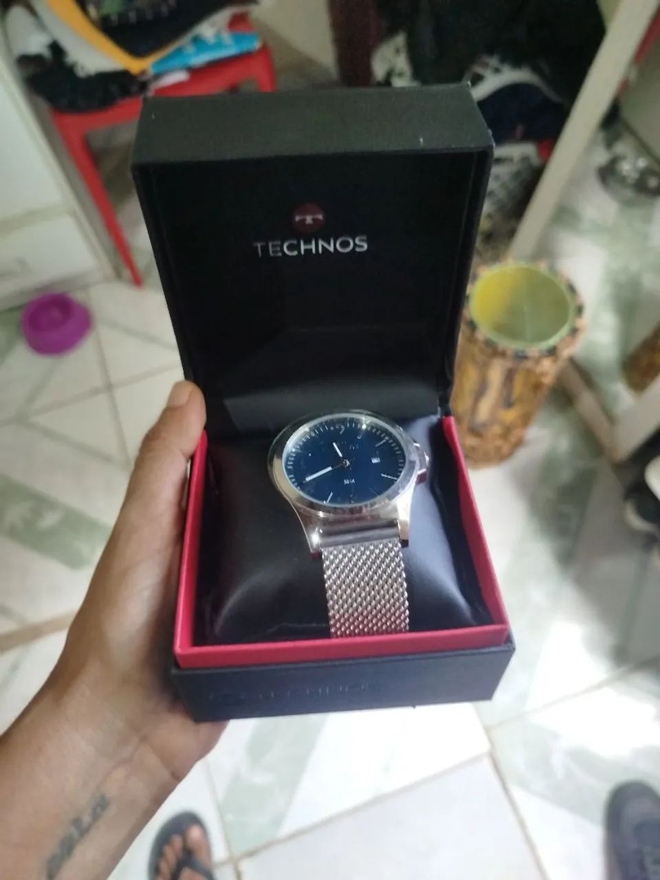 RELÓGIO TECHNO ORIGINAL NOVO COM NOTA E CAIXA  - Foto 3