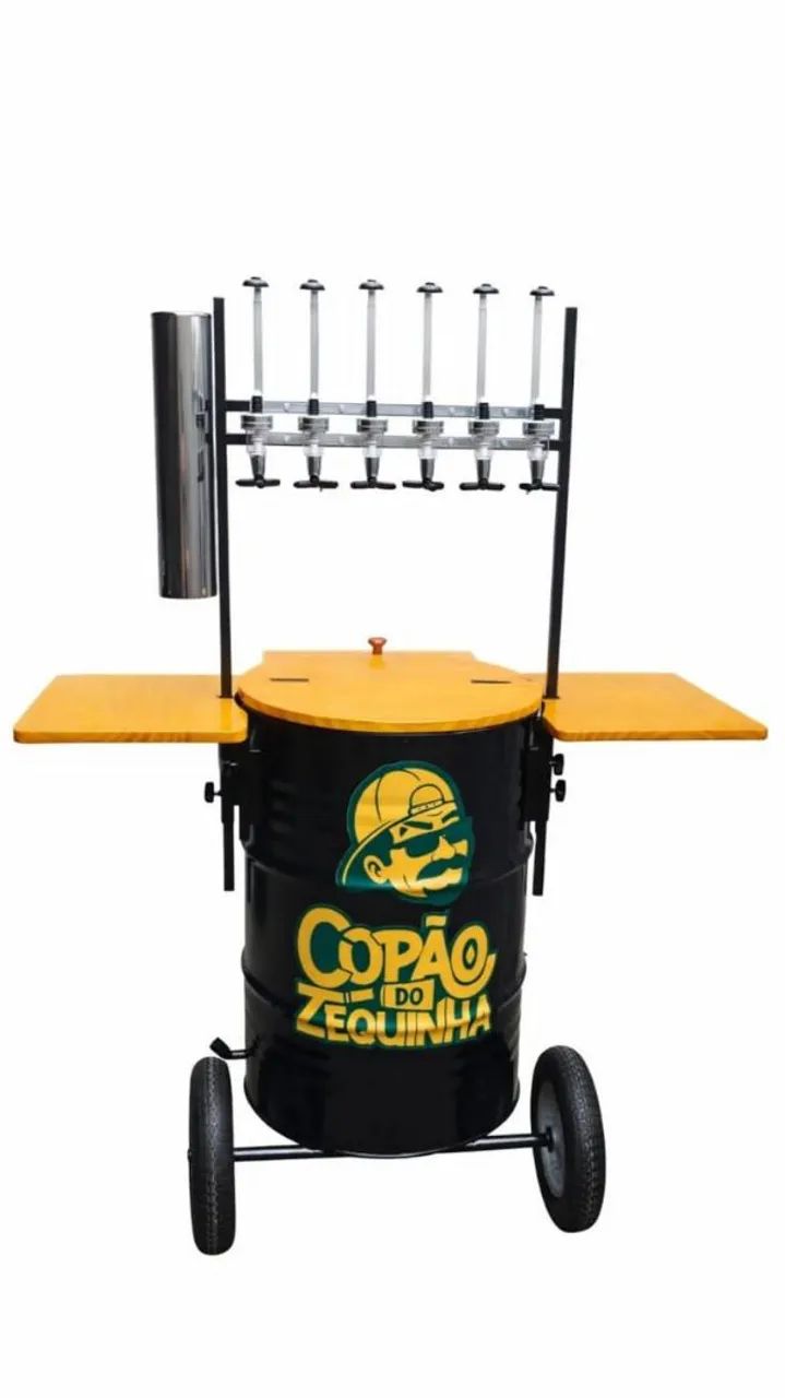 Adega de tambor drink carrinho de venda
