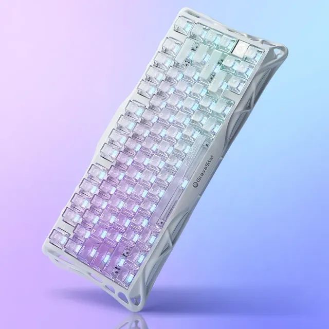 Teclado GravaStar Mercury K1 Lite - Crystal Aurora - Foto 2
