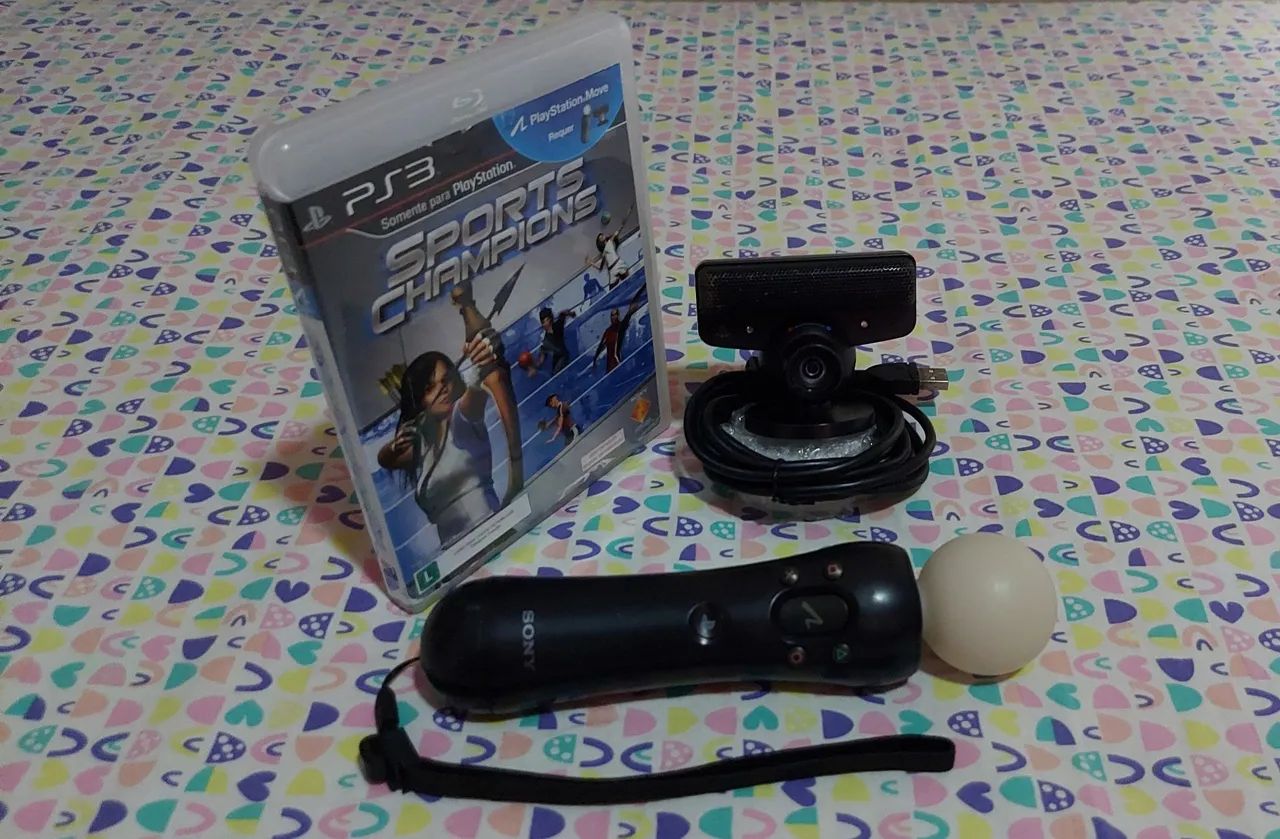 Kit Move Playstation 3 - Câmera, Bastão E Jogo. - Foto 2