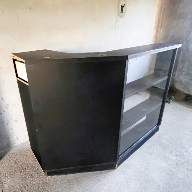 Bancada Mostrador com Vidro - MDF - 159x112x80 cm - Foto 5