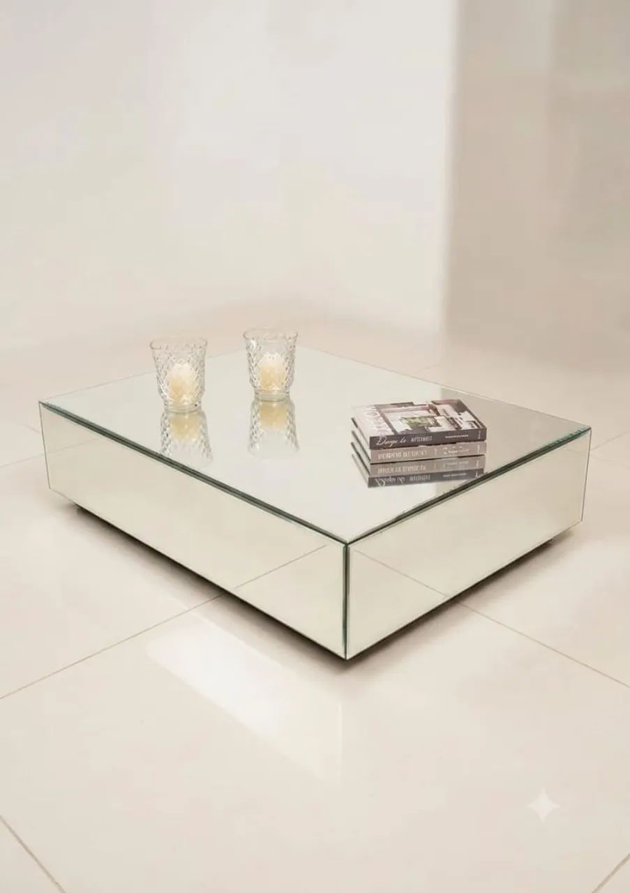 Mesa de Centro Espelhada 1,20 x 0,70 - Perfeito Estado