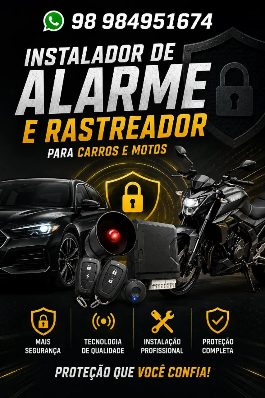 Instalador de alarme e rastreador automotivo .