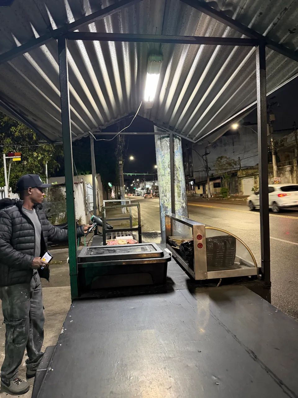Carrinho de churrasquinho barraca 