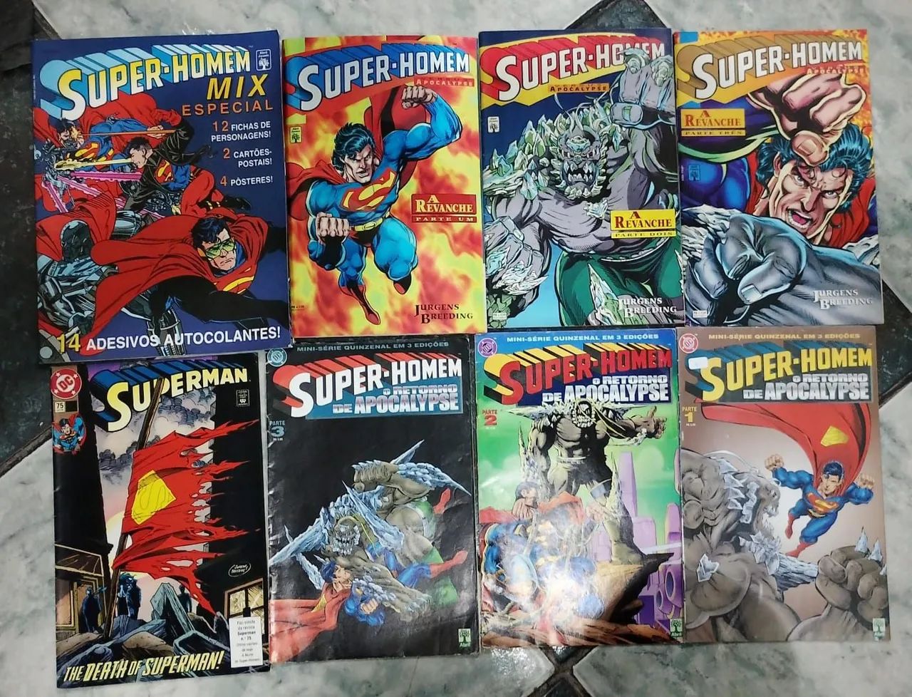 COLEÇÃO COMPLETA SUPER HOMEM MORTE, RETORNO, REVANCHE E + ED. ABRIL 1993-1999 RELÍQUIA  - Foto 2